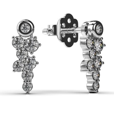 White Gold Diamond Earrings 34541521 from the manufacturer of jewelry LUNET JEWELERY at the price of $602 UAH.