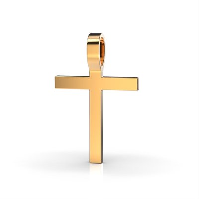 Крестик с красного золота, без вставки 111302400