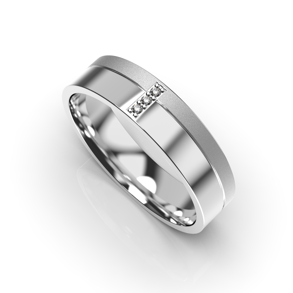 White Gold Diamond Wedding Ring 213801121