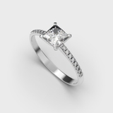 White Gold Diamond Ring 241951121 from the manufacturer of jewelry LUNET JEWELERY
