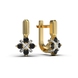 Сережки з комбінованого золота, з чорними діамантами 334913122 від виробника ювелірних прикрас LUNET JEWELLERY по ціні 37 507 грн грн: 7