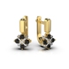Сережки з комбінованого золота, з чорними діамантами 334913122 від виробника ювелірних прикрас LUNET JEWELLERY по ціні 37 507 грн грн: 8