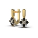Сережки з комбінованого золота, з чорними діамантами 334913122 від виробника ювелірних прикрас LUNET JEWELLERY по ціні 37 507 грн грн: 10