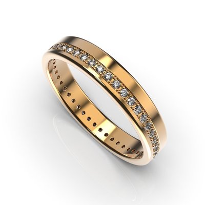 Red Gold Diamond Wedding Ring 29432421 from the manufacturer of jewelry LUNET JEWELERY at the price of $474 UAH.