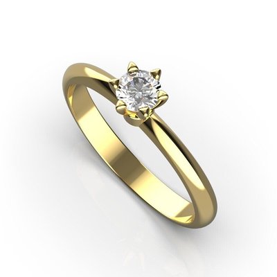 Кольцо с красного золота, с бриллиантом 26732421 от производителя ювелирных украшений LUNET JEWELLERY по цене 16 700 грн грн.