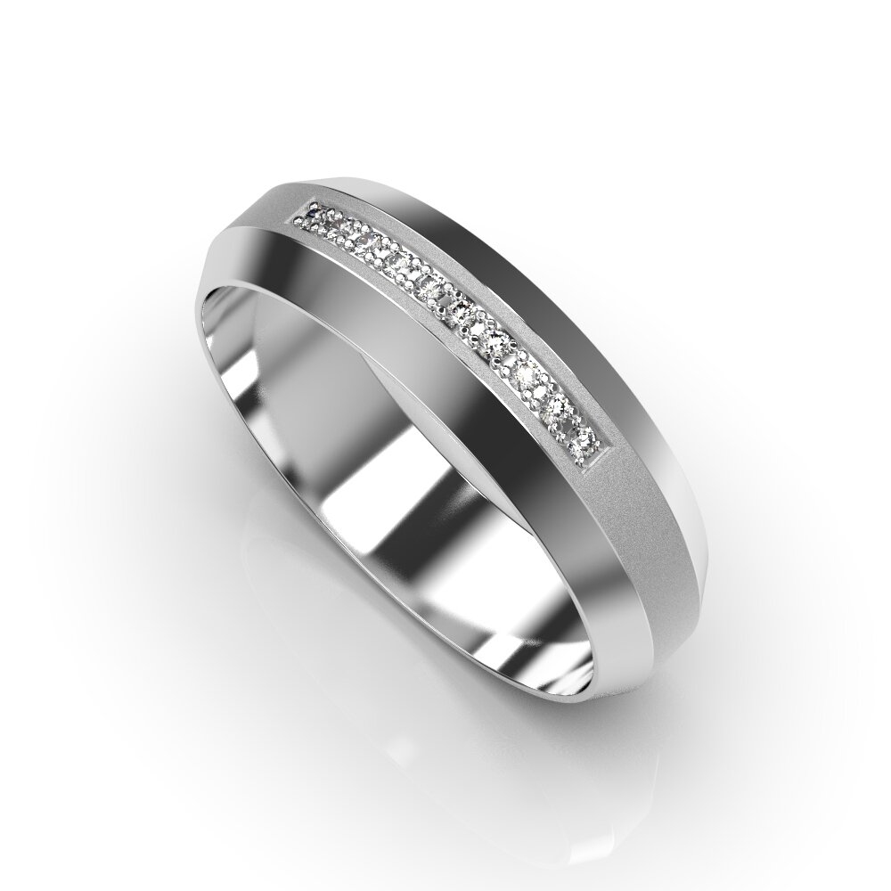 White Gold Diamond Wedding Ring 211841121