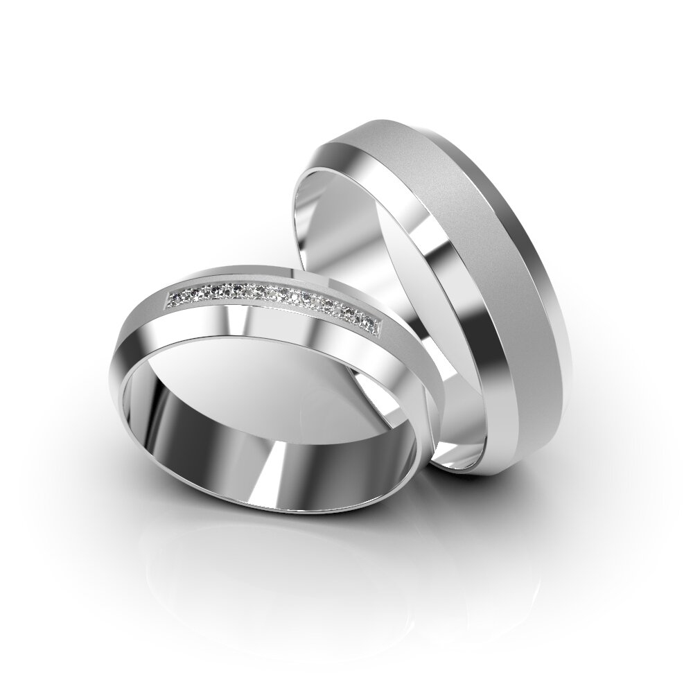 White Gold Diamond Wedding Ring 211841121