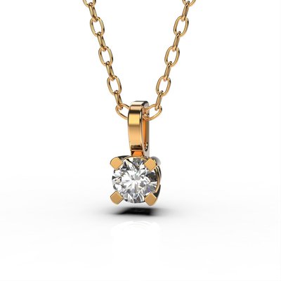Red Gold Diamond Pendant 112092421 from the manufacturer of jewelry LUNET JEWELERY at the price of $703 UAH.