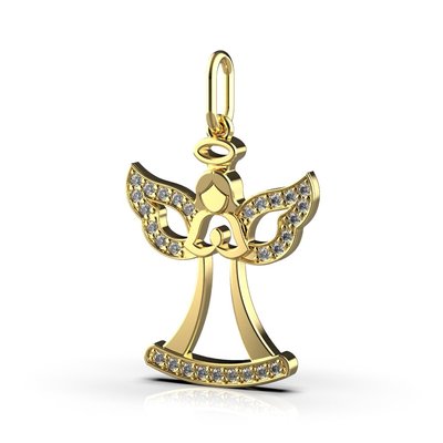 Red Gold Diamond "Angel" Pendant 16302421 from the manufacturer of jewelry LUNET JEWELERY at the price of $414 UAH.