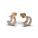 Red Gold Diamond Earrings 313742421