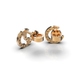 Red Gold Diamond Earrings 313742421