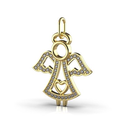 Red Gold Diamond "Angel" Pendant 16312421 from the manufacturer of jewelry LUNET JEWELERY at the price of $483 UAH.