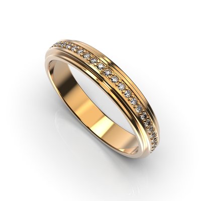 Red Gold Diamond Wedding Ring 213852421 from the manufacturer of jewelry LUNET JEWELERY at the price of $531 UAH.