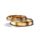 Red Gold Diamond Wedding Ring 213852421