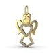 Підвіска «Ангел» з червоного золота, з діамантами 16322421