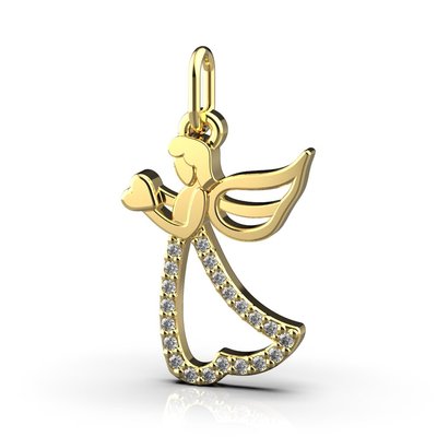 Red Gold Diamond "Angel" Pendant 16332421 from the manufacturer of jewelry LUNET JEWELERY at the price of $326 UAH.