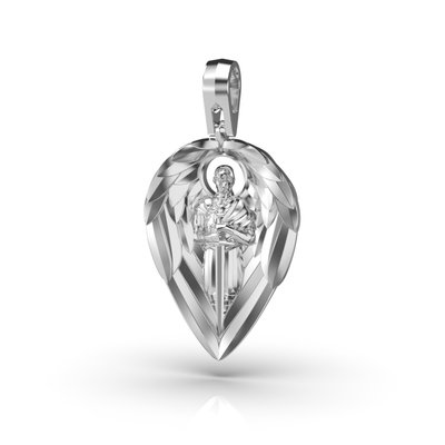 White Gold Pendant "Archangel Michael" without Stones 115321100 from the manufacturer of jewelry LUNET JEWELERY at the price of $1 071 UAH.