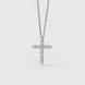 White Gold Diamond Cross with Chainlet 112131121