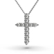 White Gold Diamond Cross with Chainlet 112131121