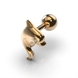 Red Gold Diamond "Dolphin" Mono earring 311432421