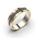 Обручка з комбінованого золота, з діамантами 211882422 від виробника ювелірних прикрас LUNET JEWELLERY по ціні 52 272 грн грн: 5