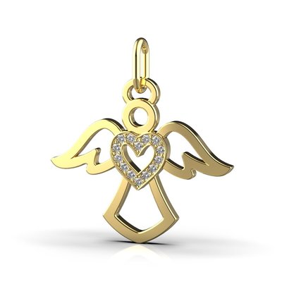 White Gold Diamond "Angel" Pendant 16352421 from the manufacturer of jewelry LUNET JEWELERY at the price of $280 UAH.