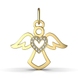 White Gold Diamond «Angel» Pendant 16352421