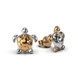 Mixed Metals Turtle Earrings 317242400 from the manufacturer of jewelry LUNET JEWELERY at the price of $225 UAH: 1