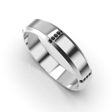 White Gold Diamond Wedding Ring 224141122 from the manufacturer of jewelry LUNET JEWELERY