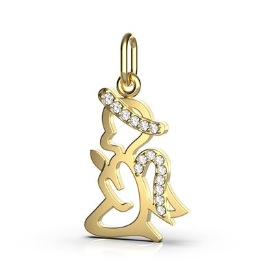 Red Gold Diamond "Angel" Pendant 16342421 from the manufacturer of jewelry LUNET JEWELERY at the price of $262 UAH.